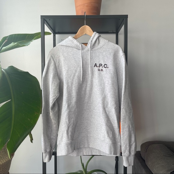A.P.C Heather Gray Terry Hoodie